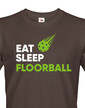 Pánske tričko s potlačou Eat, sleep, florbal