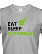 Pánske tričko s potlačou Eat, sleep, florbal