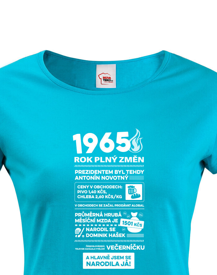 Dámske tričko 1965 rok plný zmien