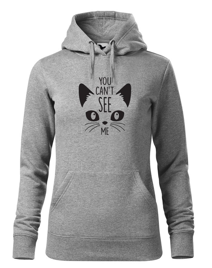 Dámská mikina s mačkou You can´t see me