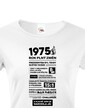 Dámske tričko narodeninové noviny 1975