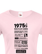 Dámske tričko narodeninové noviny 1975