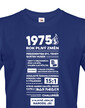 Pánské tričko narozeninové noviny 1975
