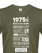 Pánské tričko narozeninové noviny 1975