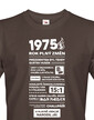 Pánské tričko narozeninové noviny 1975