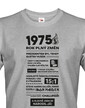 Pánské tričko narozeninové noviny 1975