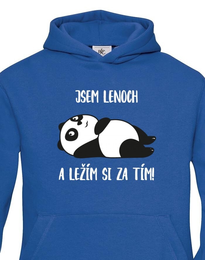 Detská mikina Som leňoch a ležím si za tým!