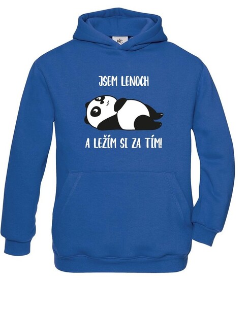 Detská mikina Som leňoch a ležím si za tým!