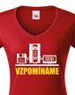 Dámské tričko s retro motívom Spomíname