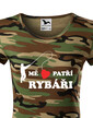 Dámske rybárske tričko Moje srdce patrí rybárovi