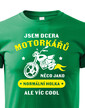 Detské tričko Som dcéra motorkárov