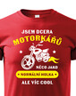 Detské tričko Som dcéra motorkárov