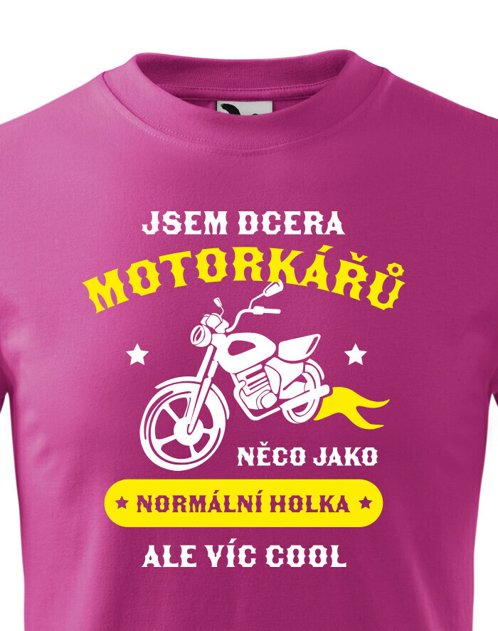 Detské tričko Som dcéra motorkárov