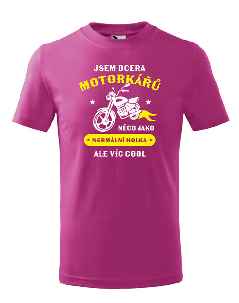 Detské tričko Som dcéra motorkárov