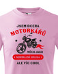 Detské tričko Som dcéra motorkárov