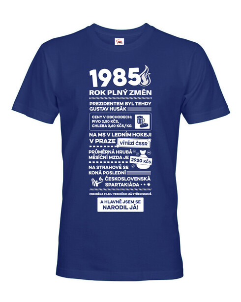 Pánské tričko narozeninové noviny 1985