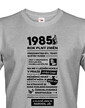 Pánské tričko narozeninové noviny 1985