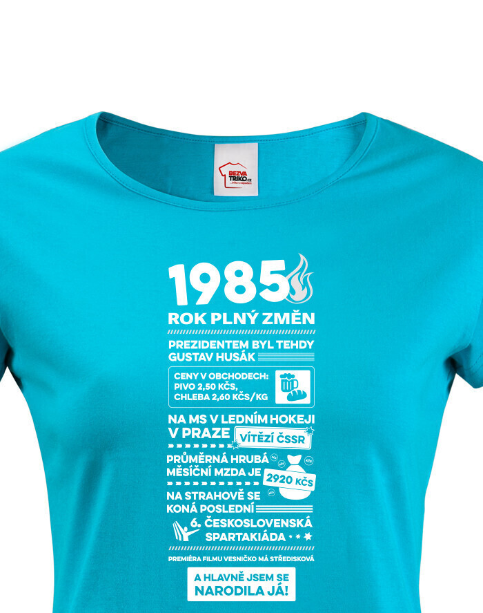 Dámske tričko narodeninové noviny 1985