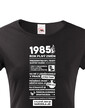 Dámske tričko narodeninové noviny 1985