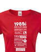 Dámske tričko narodeninové noviny 1985