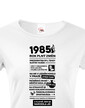Dámske tričko narodeninové noviny 1985
