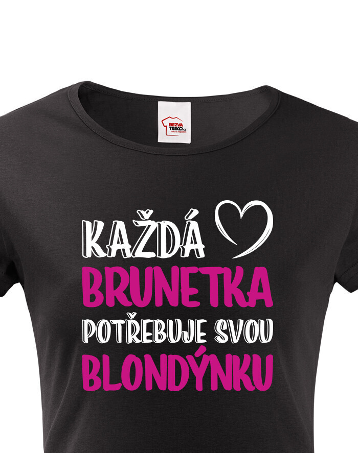 Dámske tričko Brunetka & Blondýnka