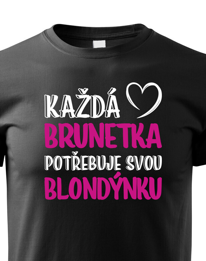 Detske tričko Brunetka & Blondýnka