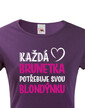 Dámske tričko Brunetka & Blondýnka