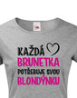 Dámske tričko Brunetka & Blondýnka