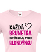 Dámske tričko Brunetka & Blondýnka