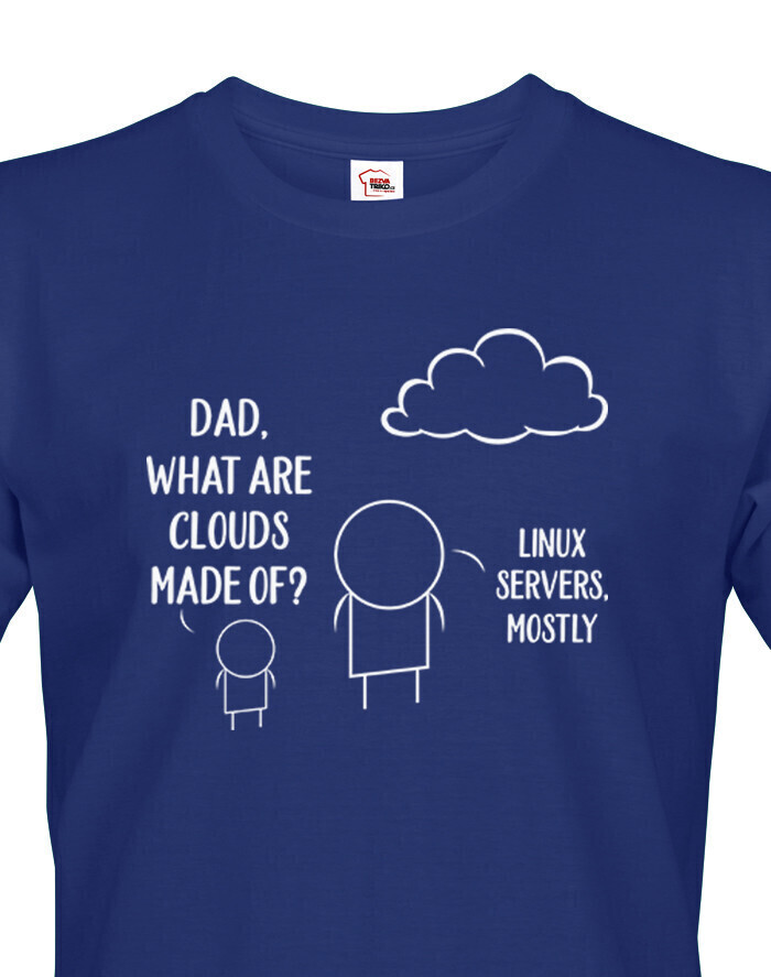 Pánske tričko - Linux v cloudu