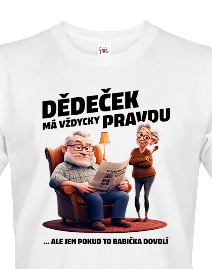 Pánske tričko Dědeček (ne)má vždycky pravdu
