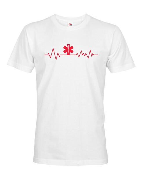 Pánske tričko pre zdravotníky s EKG