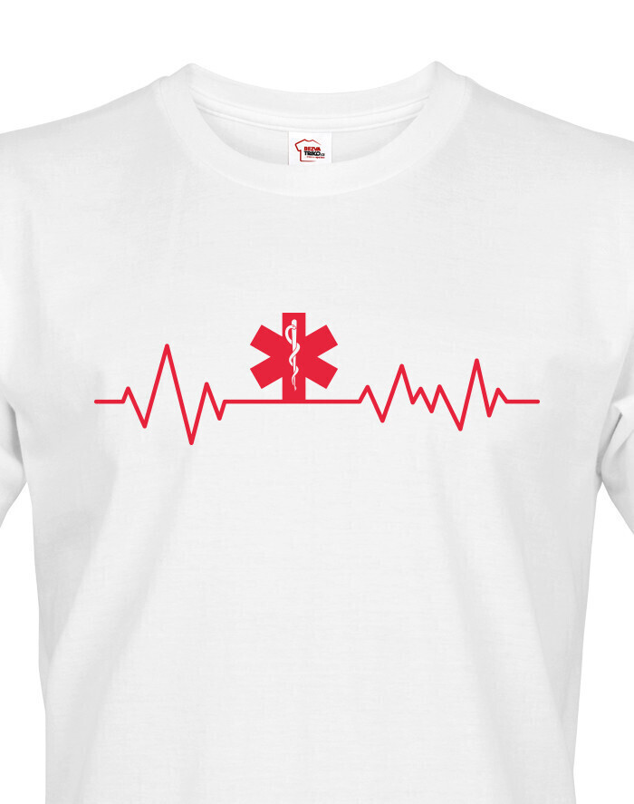 Pánske tričko pre zdravotníky s EKG