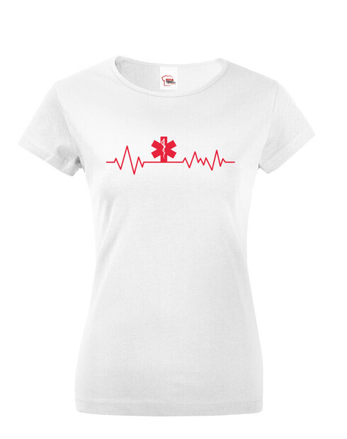 Dámske tričko pre zdravotníky s EKG