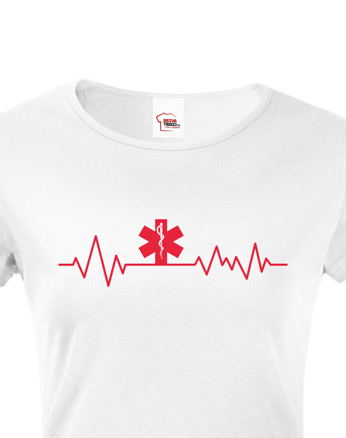 Dámske tričko pre zdravotníky s EKG