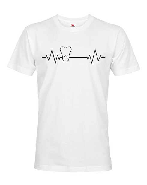 Pánské tričko pre zubných lekárov pulz