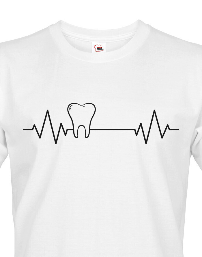 Pánské tričko pre zubných lekárov pulz