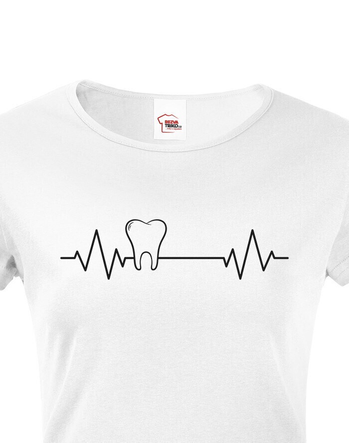 Dámske tričko pre zubných lekárov pulz