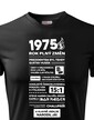 Pánské tričko narozeninové noviny 1975