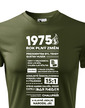 Pánské tričko narozeninové noviny 1975