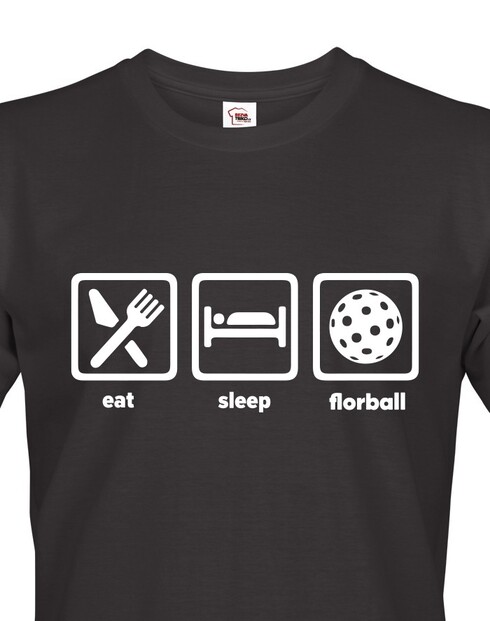 Pánske tričko - Eat, sleep, florbal 2