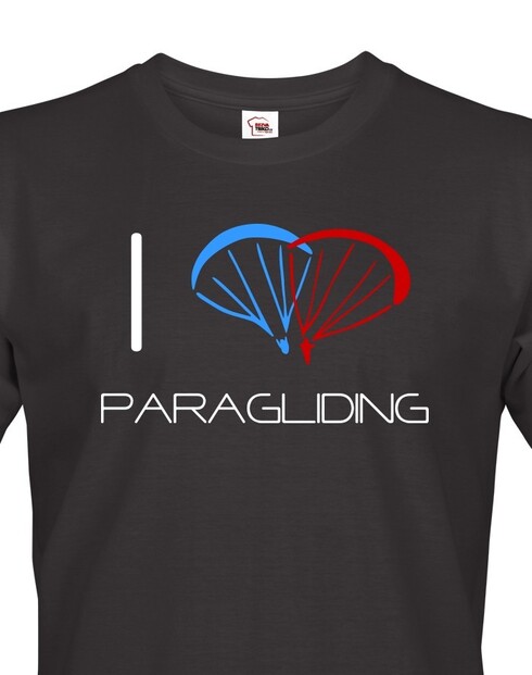 Pánské tričko I love paragliding
