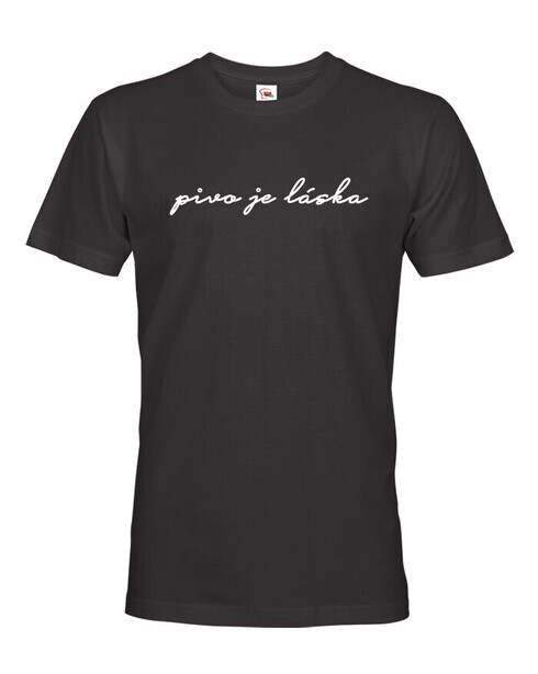 Pánske tričko s potlačou Pivo je láska