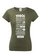Pánské tričko narozeninové noviny 1980