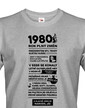 Pánské tričko narozeninové noviny 1980