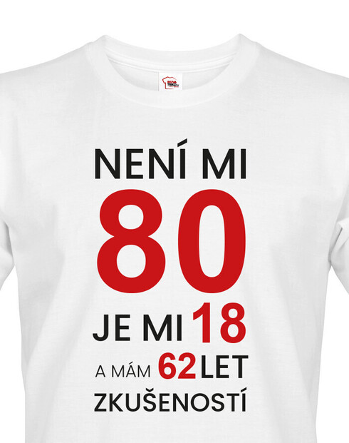 Pánské tričko k 80. narodeninám
