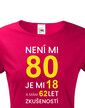Dámske tričko k 80. narodeninám