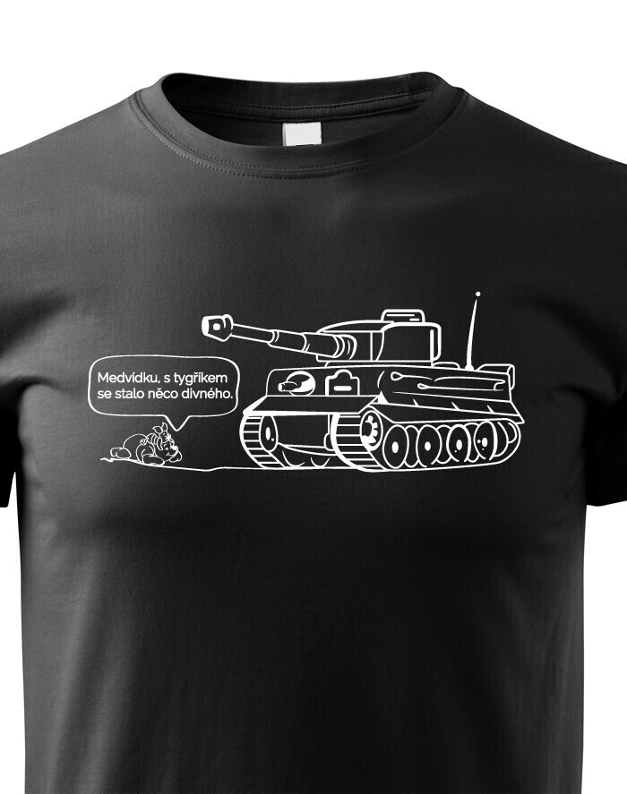 Detské military tričko Macko Pu a tigrík