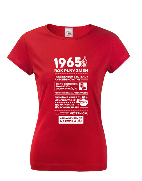 Dámske tričko 1965 rok plný zmien